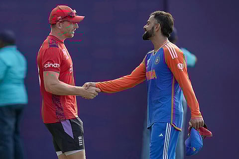Virat Kohli shake hands with England's captain Jos Buttler